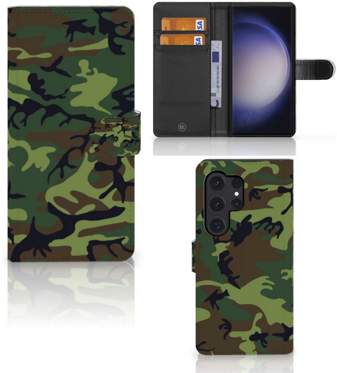 Samsung Galaxy S24 Ultra Telefoon Hoesje Army Dark