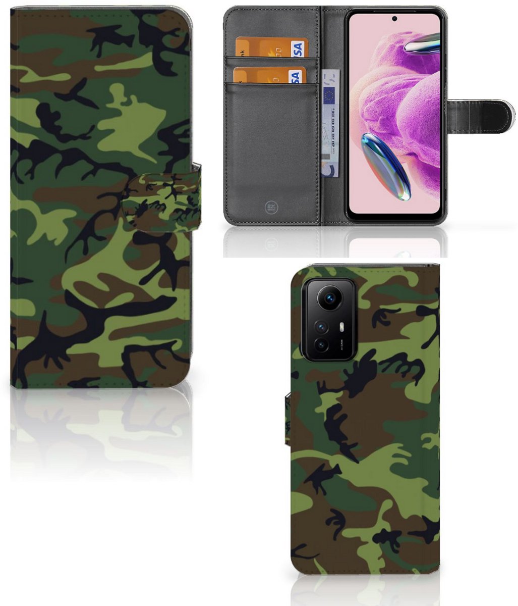 Xiaomi Redmi Note 12S Telefoon Hoesje Army Dark