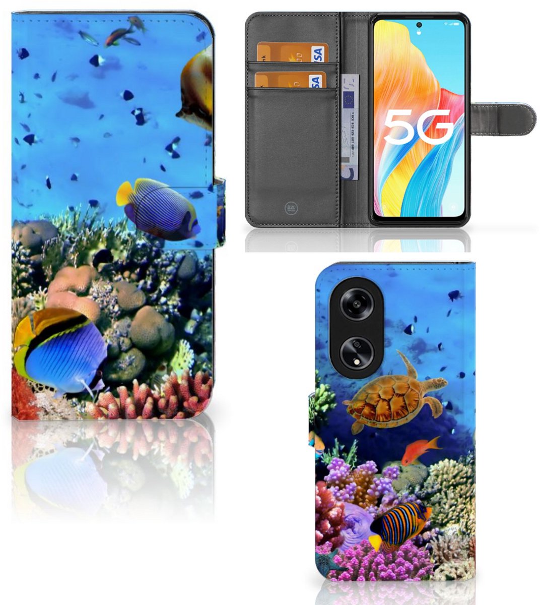 OPPO Reno8 T 5G Telefoonhoesje met Pasjes Vissen