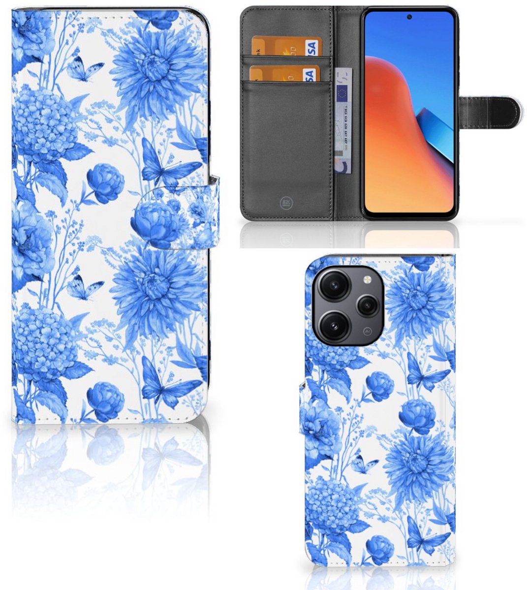 Hoesje voor Xiaomi Redmi 12 Flowers Blue