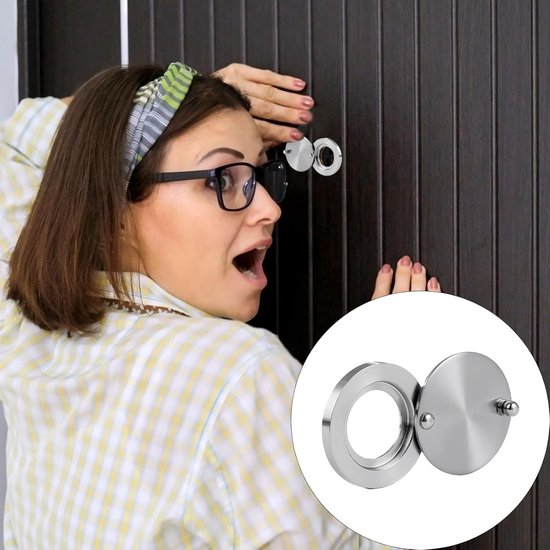 Deurspion-afdekking, deurspion zonder boren, deurspionen, deurgatafdekking met zelfklevend installatiegereedschap, deurspion, doorpgat cover, kijkbescherming voor hotel, thuis, sleutelgatafdekking — afbeelding 3