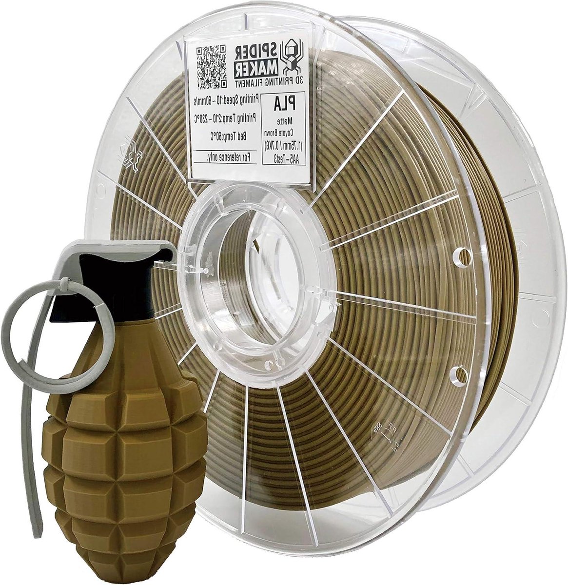 Mat PLA Filament - PLA+ Draad - 3D Prints Maken - Matte Textuur - 700g - Coyote Bruin