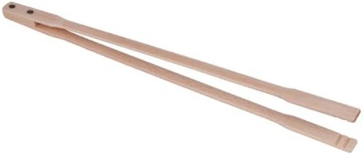 Grilltang Hout - Barbecue Tang - Vlees Grillen - Ergonomische Handgreep - 60 cm - Bruin
