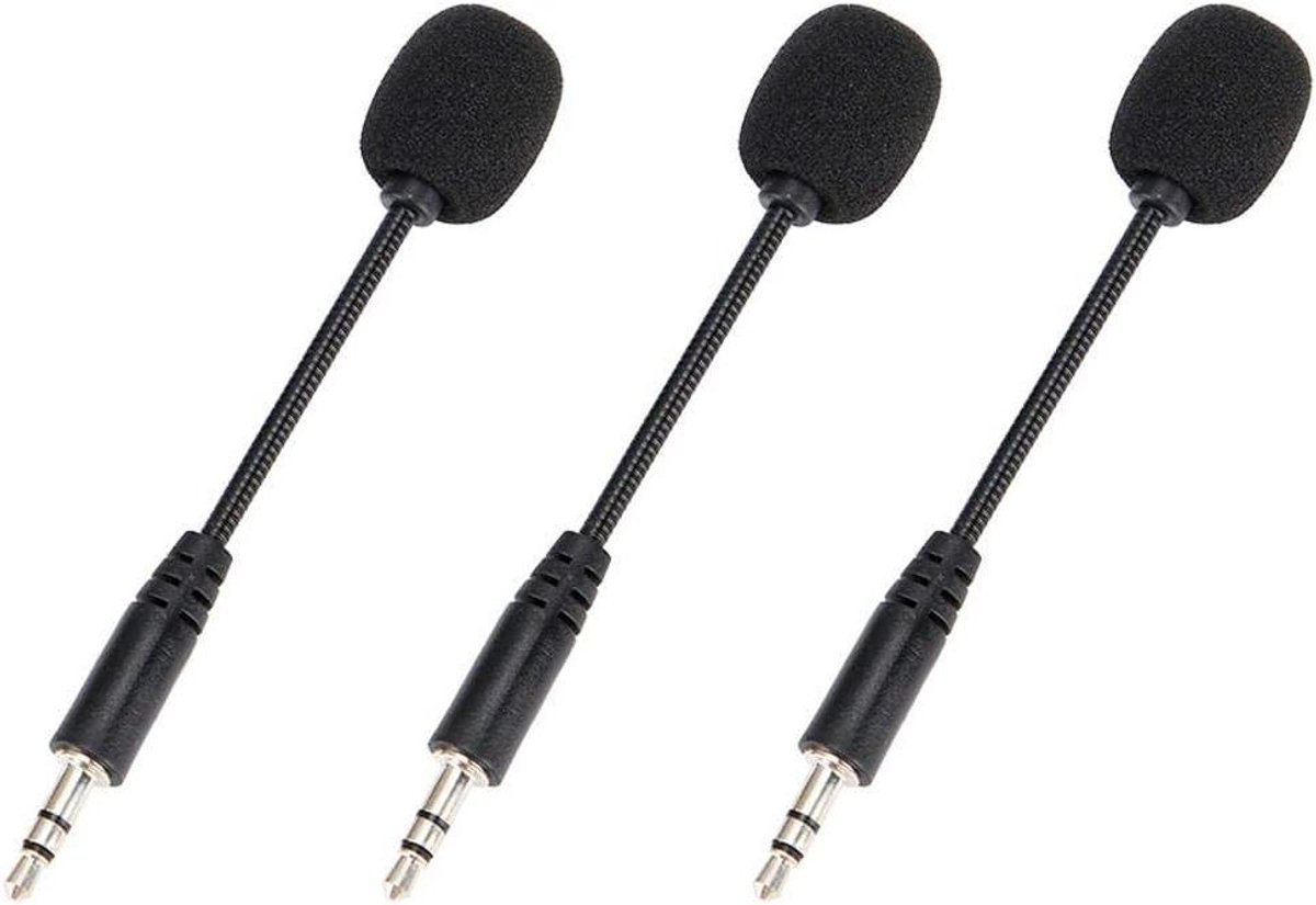 Verstelbare Microfoon - Mini Microfoon - Opnames Maken - Flexibele Hals - 100 mm Lengte - Zwart