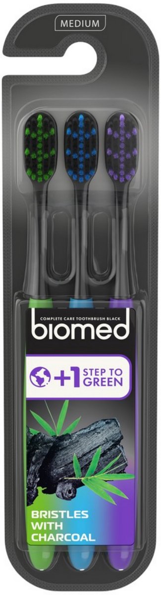 Splat Biomed Tandenborstels Charcoal - 3 stuks
