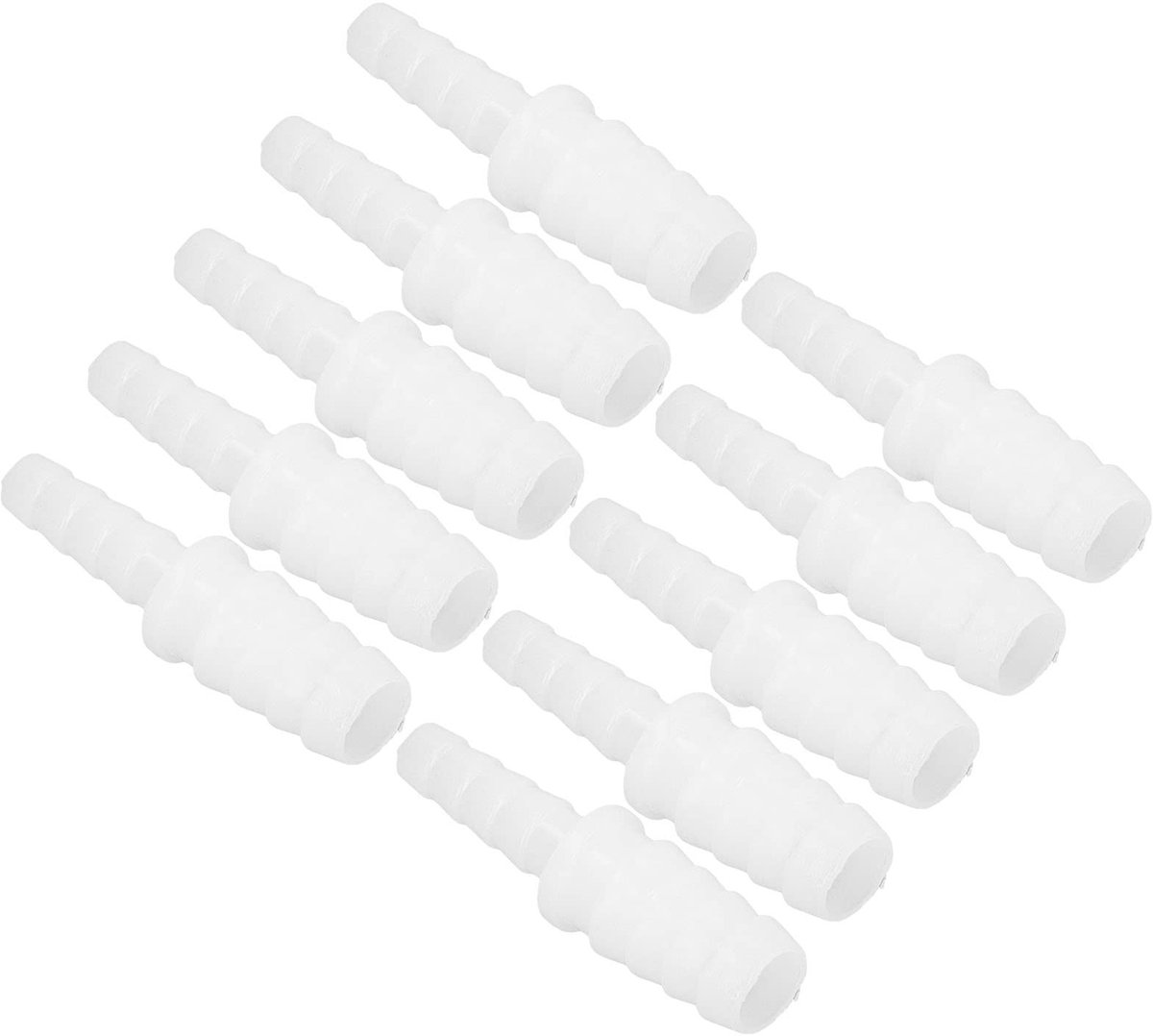 Allecto - Slangkoppelingen - Kunststof Pijpconnectoren - Eenvoudig te installeren - 10 Stuks - PE-buisconnector - Geschikt voor Pompslang - 6-10 mm