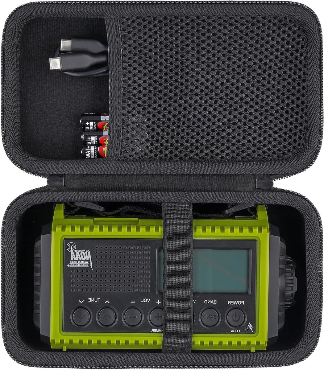 SnelShoppen - Hard Case DAB Radio Bescherming - Stofbestendig, Lichtwaterdicht, Schokbestendig - Voor DAB/FM Radio en Dynamo Zonne-energie Radio - Han