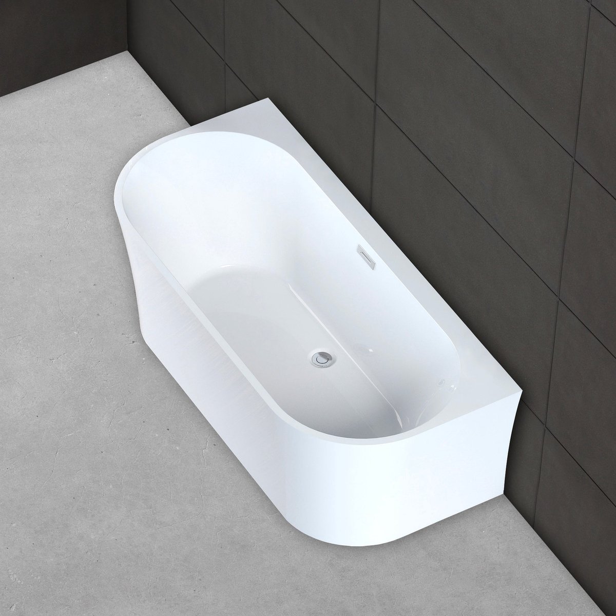 SPALINA - Vrijstaand bad - Ruby 170 blanche, 170 x80 x57 cm, Wit