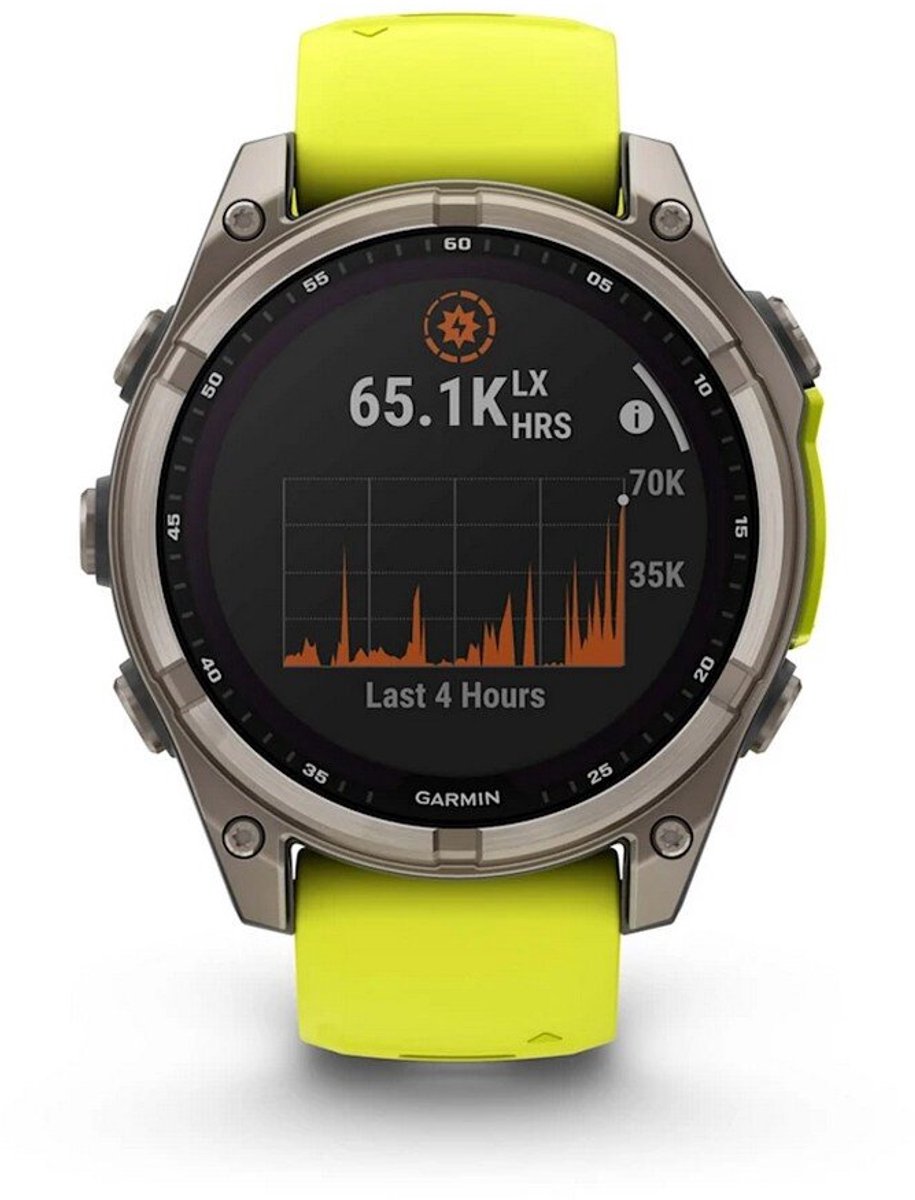 Garmin Fenix 8 Solar Sapphire 47mm - Titanium - Multisport GPS Smartwatch - Geel/Graphite