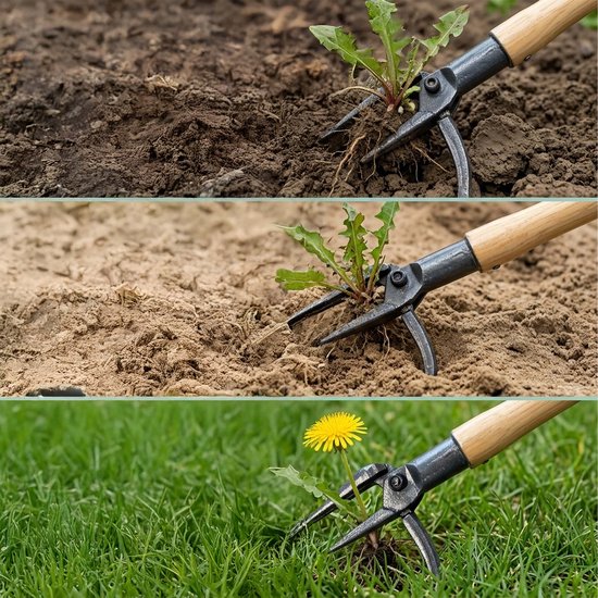 onkruidsteker - naturel - grijs - handmatig van Merkloos	 — afbeelding 4