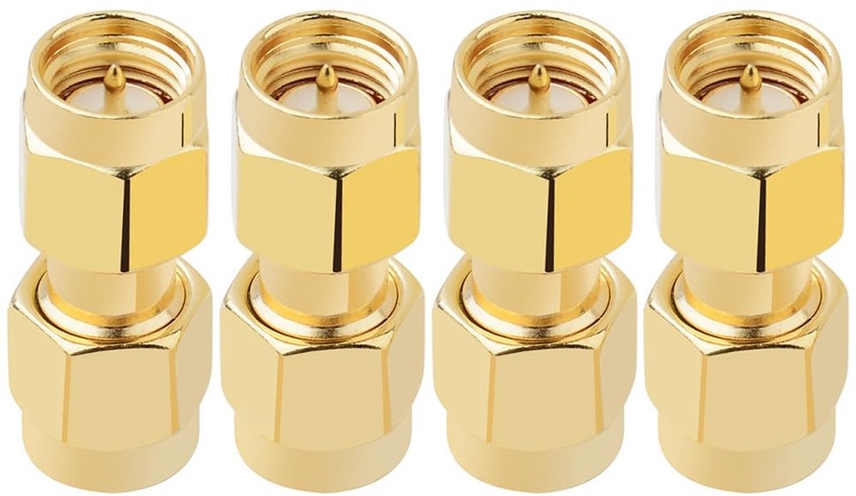 Allecto Mannetje naar Mannelijke Adapter - Coaxiale Verbinding - Compact Formaat - Antenne en WiFi - 50Ω Impedantie - Ideaal voor Radio e...