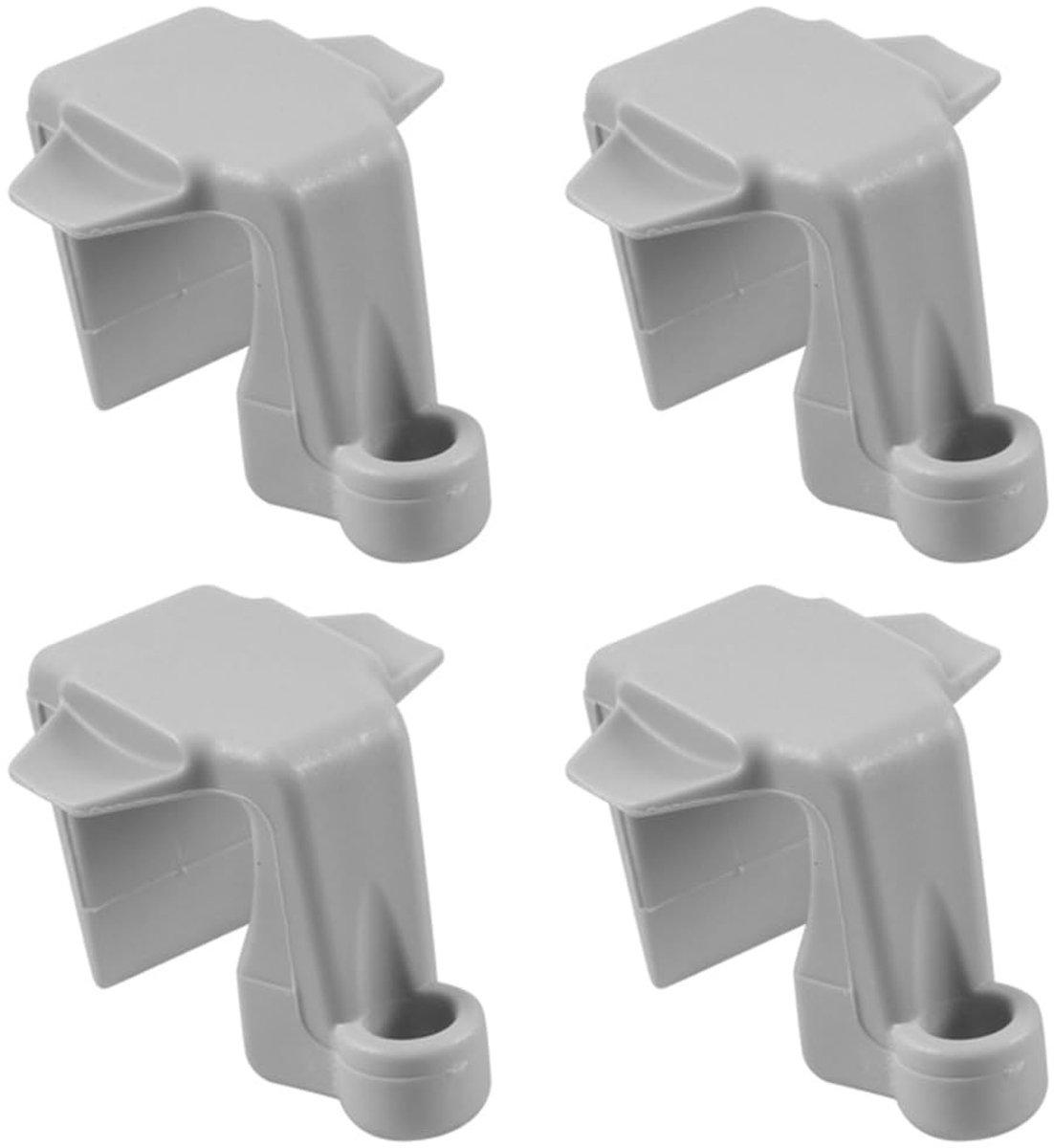 Allecto - Spatbordclips - Veiligheidsclips voor pontonboten - Grijs - Anti-botsing - Bescherming voor boot - 4 stuks