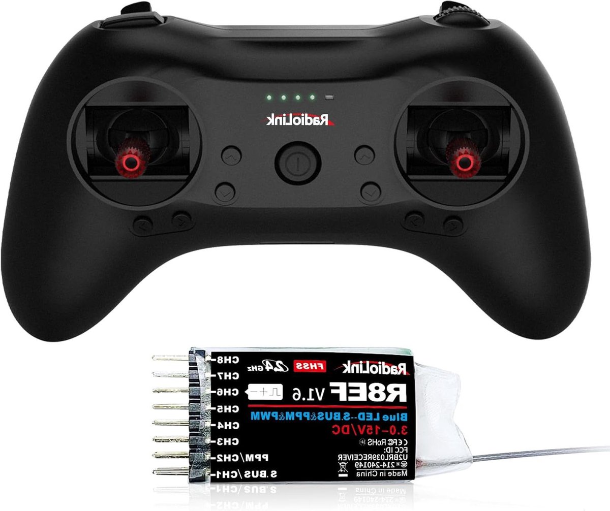 RC Zender Ontvanger - Afstandsbediening Controller - Modelbesturing - FHSS Anti-interferentie - 8 Kanalen - Zwart