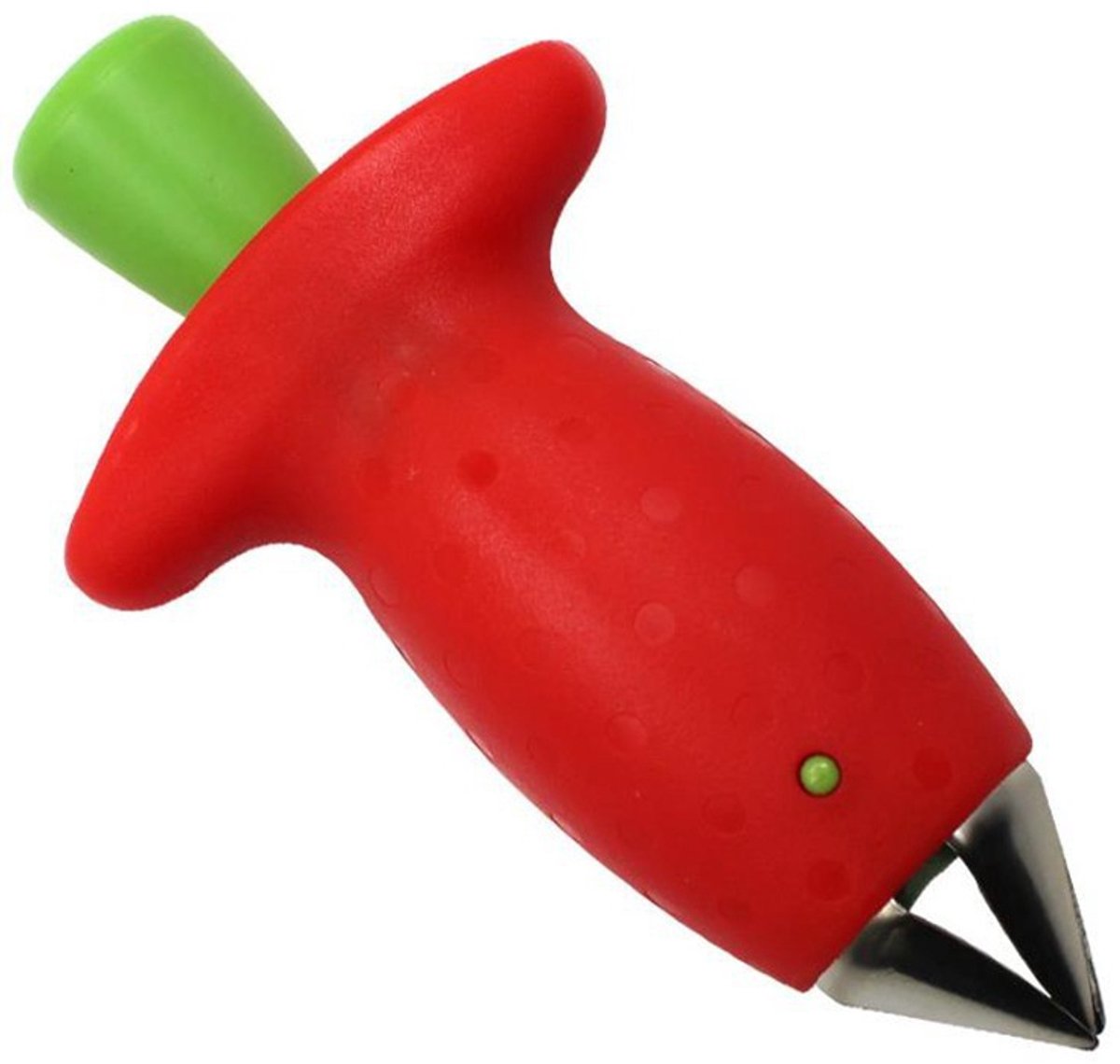 Multifunctionele aardbeien- en tomatenontpitter, geschikt voor aardbeien, tomaten en ander fruit, rood.