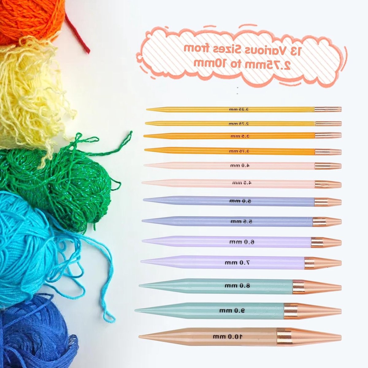 Set van 13 Verwisselbare Breinaalden en Haaknaalden voor Creatief Breien met Opbergdoos en Accessoires