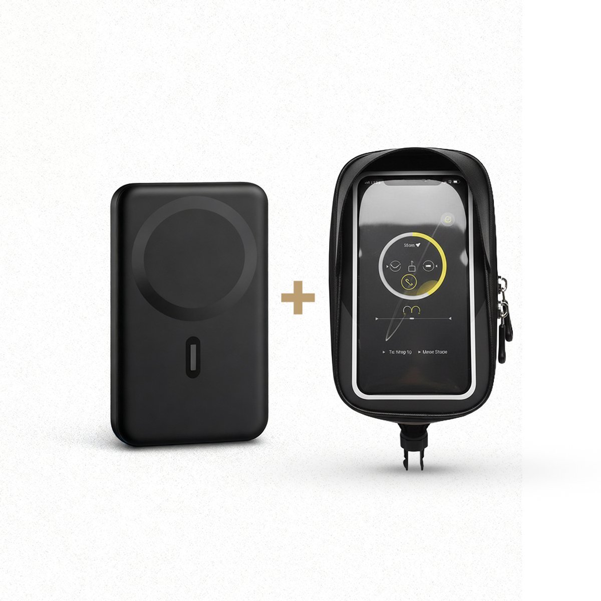 ARD Telefoonhouder Fiets Reflector Waterdicht + Powerbank 10.000 mAh - 2 tot 4 keer opladen - Powerbanks - Gsm Houder Fiets - Fietshouder - Power Bank - Fiets Telefoonhouder - Phone Holder Bike