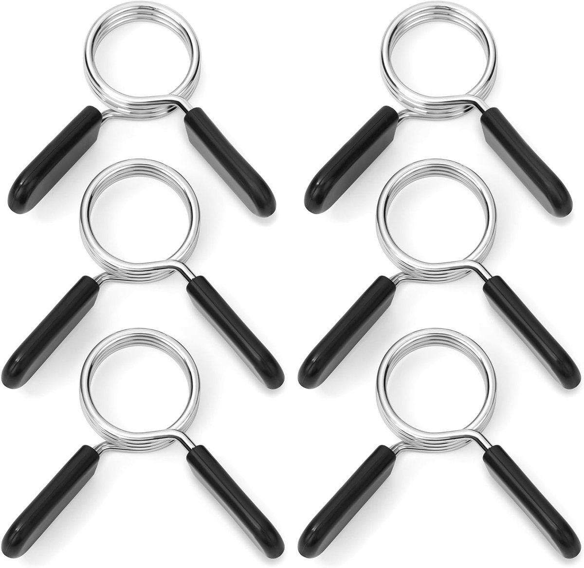 Set van 6 Veerklemmen van 29mm voor Halterstangen, Gewichten en Fitnessaccessoires voor Krachttraining