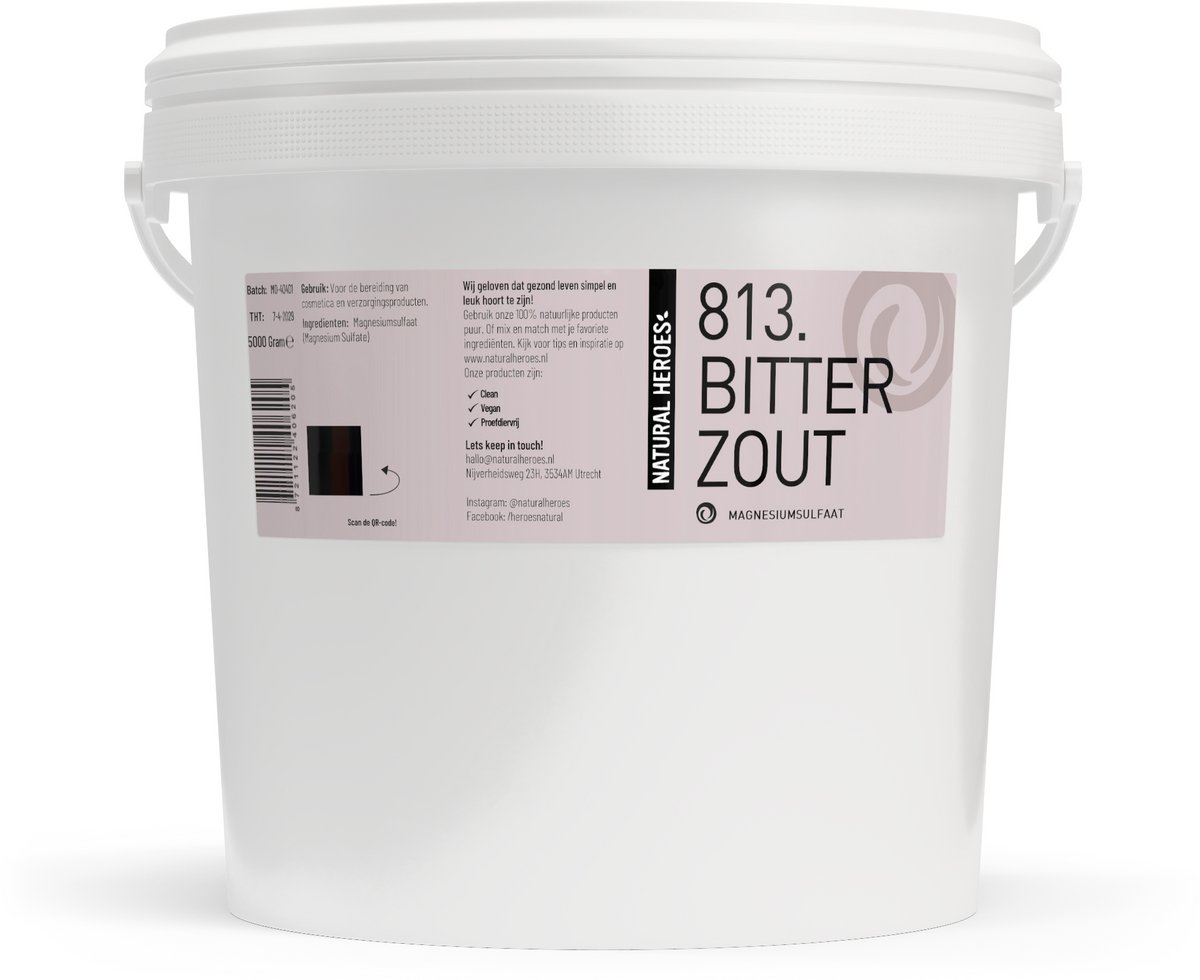 Natural Heroes - Bitterzout (Epsom zout / Magnesiumsulfaat) 5000 gram
