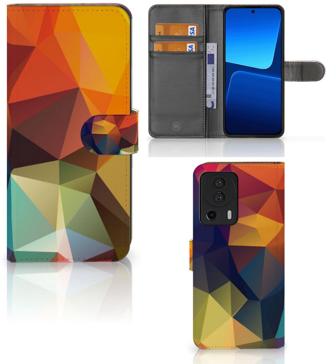 Xiaomi 13 Lite Book Case Polygon Color