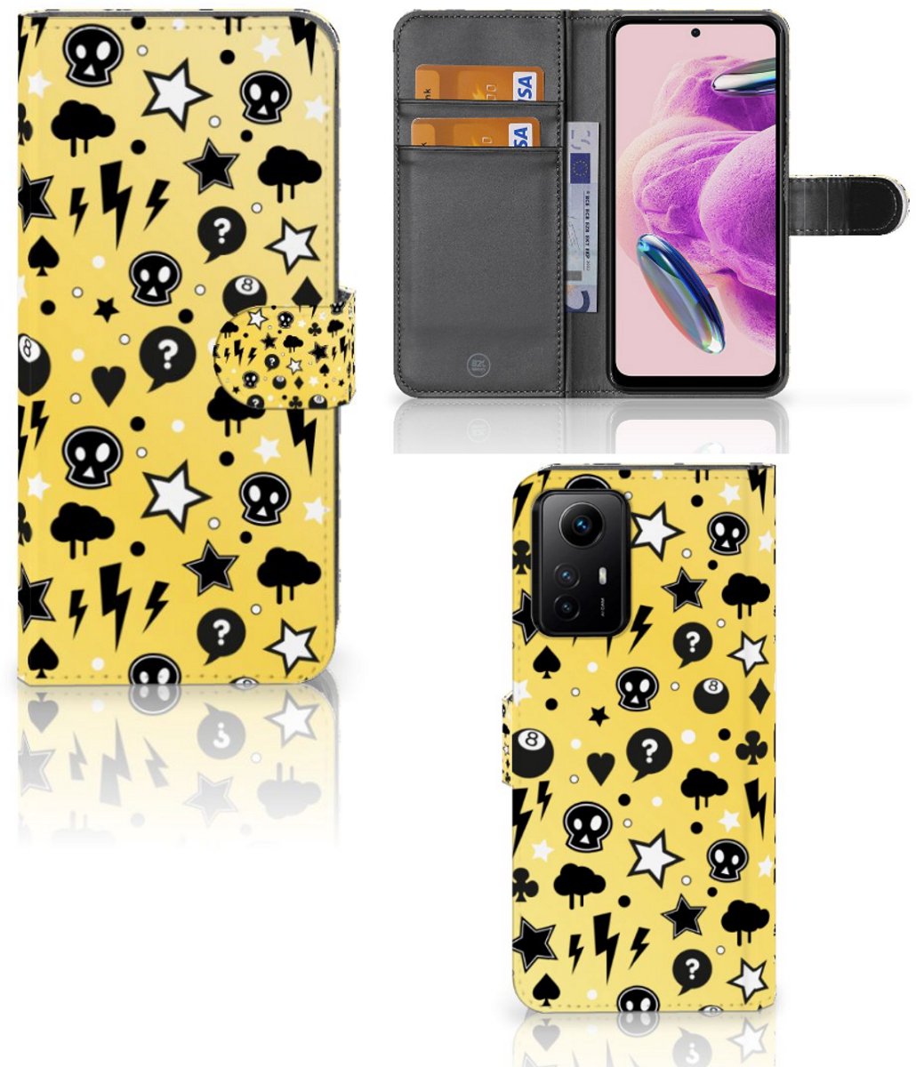Telefoonhoesje met Naam Xiaomi Redmi Note 12S Punk Geel