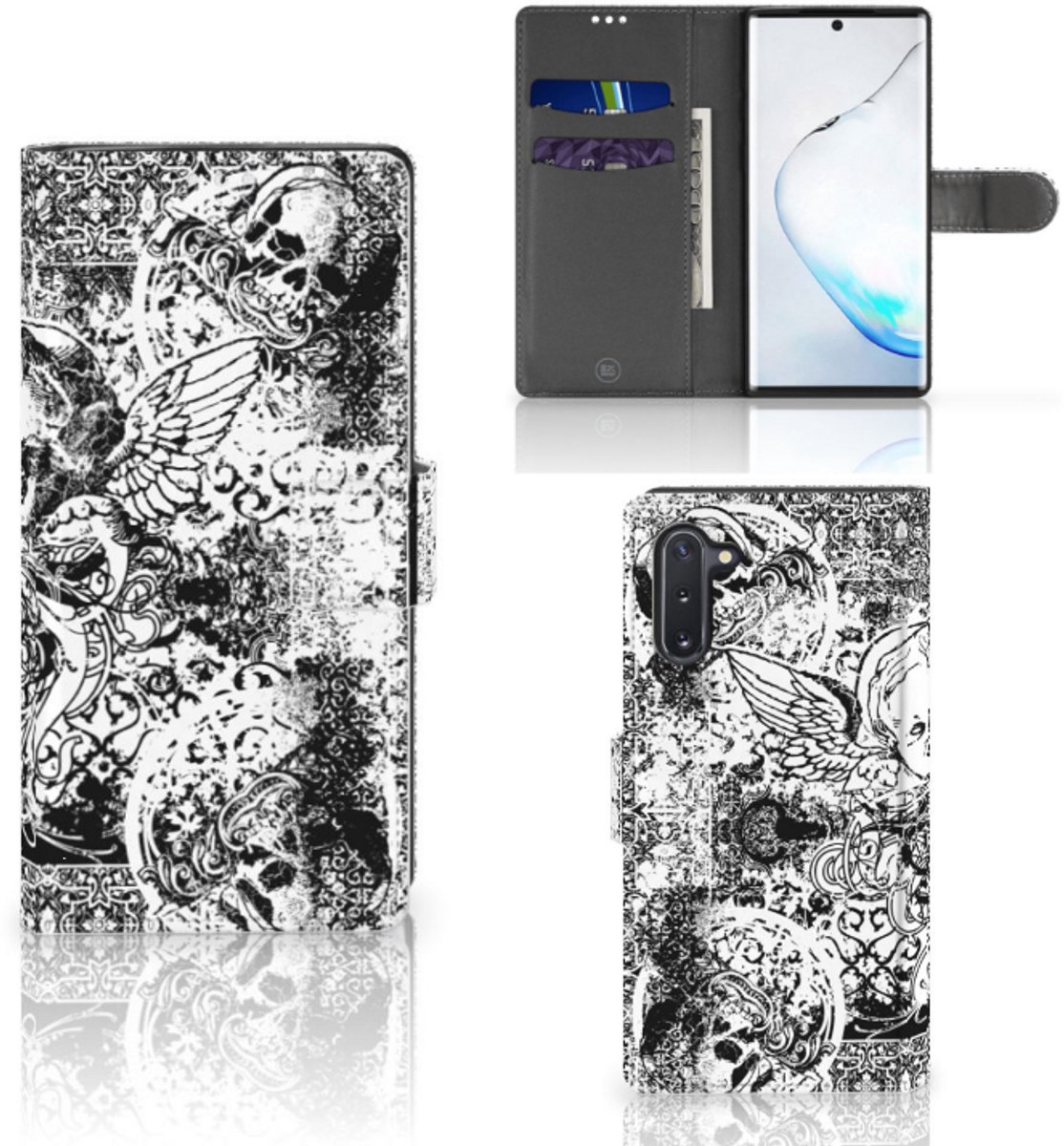 Telefoonhoesje met Naam Samsung Galaxy Note 10 Skulls Angel