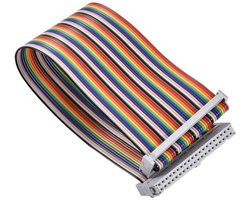 40-pins vrouwelijk naar vrouwelijk GPIO-kabel, gebruikt voor het verlengen van invoer- en uitvoerpoort, compatibel met voor Banana Pi/Orange Pi 2/3, flexibele lintkabel, koperen kern, regenboogachti