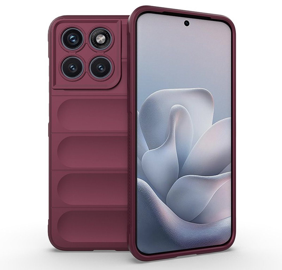 MobyDefend Hoesje - Geschikt voor Motorola Edge 70 Fusion - TPU Gripcase - Donkerpaars