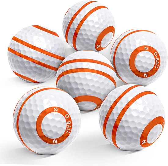 Golfballen Oefen - Trainingsballen Golf - Golfspel Verbeteren - Oranje Lijn Correctie - 43 cm Diameter - Oranje — afbeelding 4