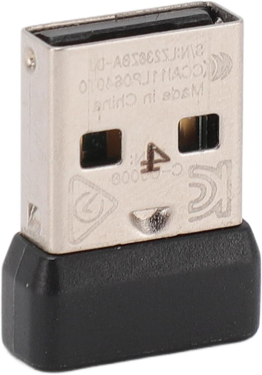 Draadloze Muis Adapter - USB Ontvanger - Snelle Verbinding - Plug en Play - Compact Formaat - Zwart