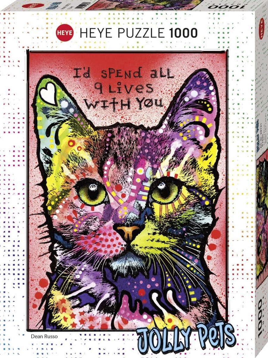 Puzzel 1000 Stukjes Kattenkunst Kleurrijk - Ontspanning en Uitdaging
