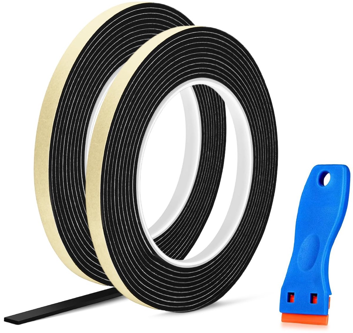 Cosensi- Afdichtband 5 Meter - Afdichtstrip Douchedeur - Afdichtstrip Fornuis - Zelfklevend - Inclusief Kleine Schraper - Flexibel Gebruik