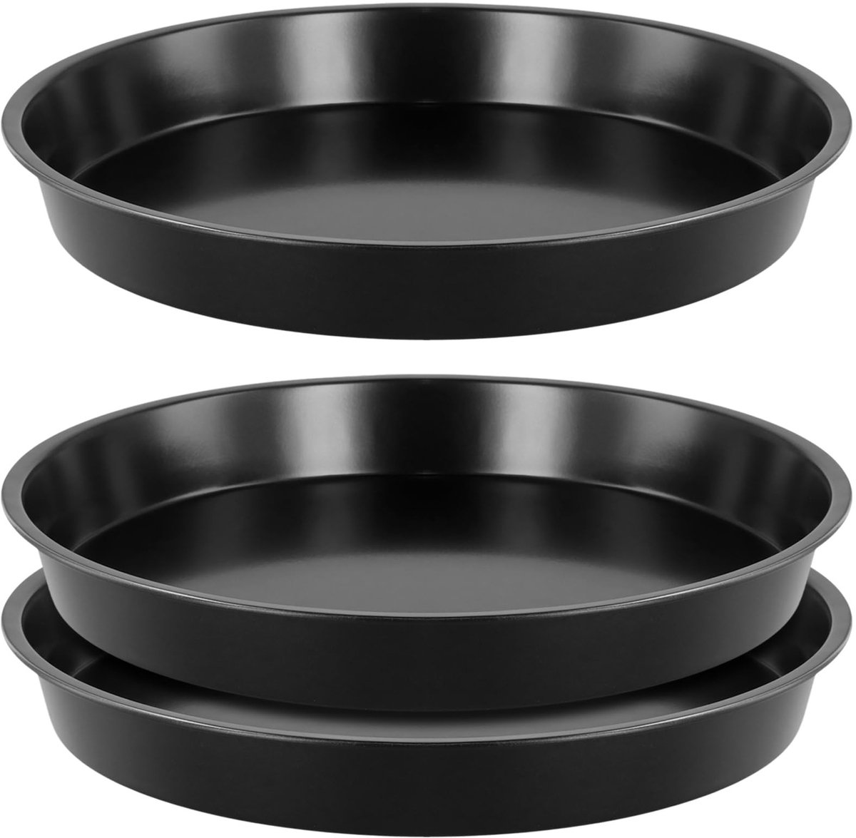 Cosensi- Pizza Bakplaat - 3 Stuks - Antiaanbaklaag - Koolstofstaal - 10 Inch - Duurzaam - 26,2 x 26,2 x 3,2 cm - Pizzapan