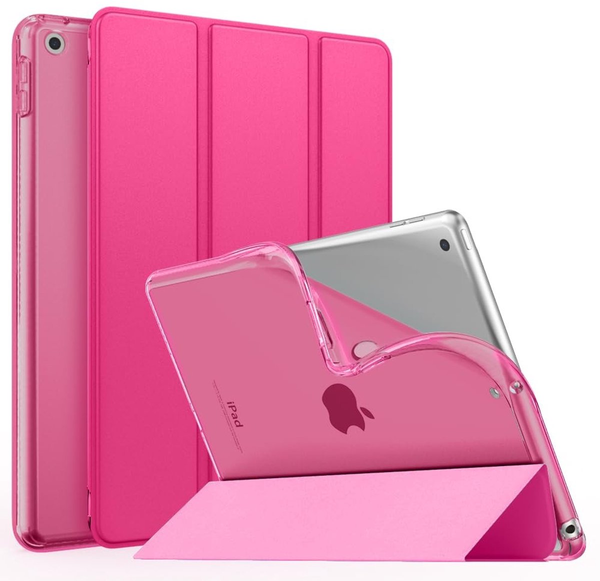 Cosensi- iPad Hoes - Soft TPU Achterkant - 10.2 Inch - Auto Wake/Sleep - Slim - Lichtgewicht - Bescherming voor iPad 9e/8e/7e Generatie - Tablethoes