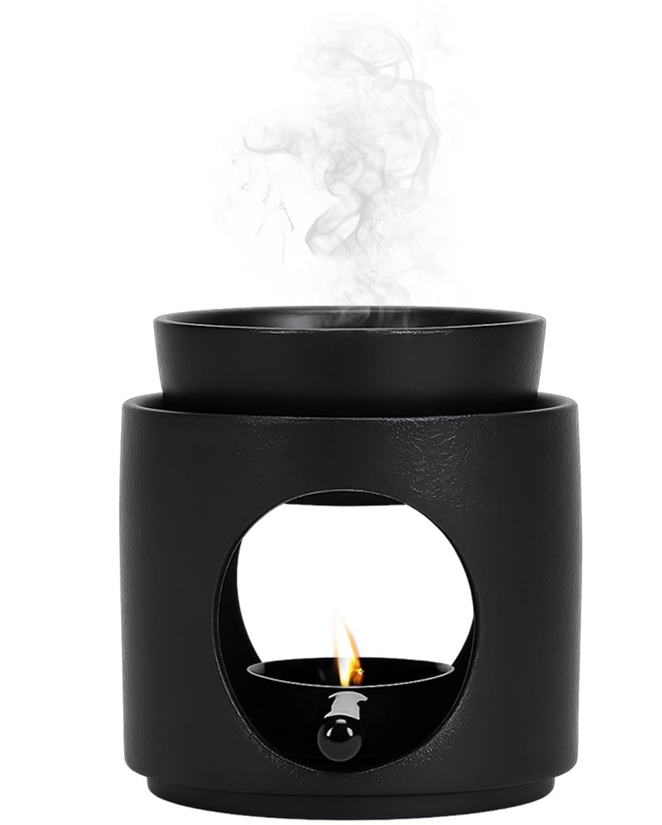 Cosensi- Geurlamp Keramisch - Aromatherapie - Theelicht - Kamergeur Diffuser - Hoogwaardig Materiaal - Geschikt voor Etherische Oliën - Aromalamp