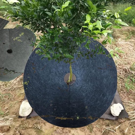 Cosensi- Onkruidmat 20 Stuks - Biologisch Afbreekbare Mulchring - Slijtvaste Onkruidbestrijding - Geschikt voor Bloemen/Planten - Hoogwaardig Vliesmateriaal - Duurzaam en Veilig van Cosensi — afbeelding 2