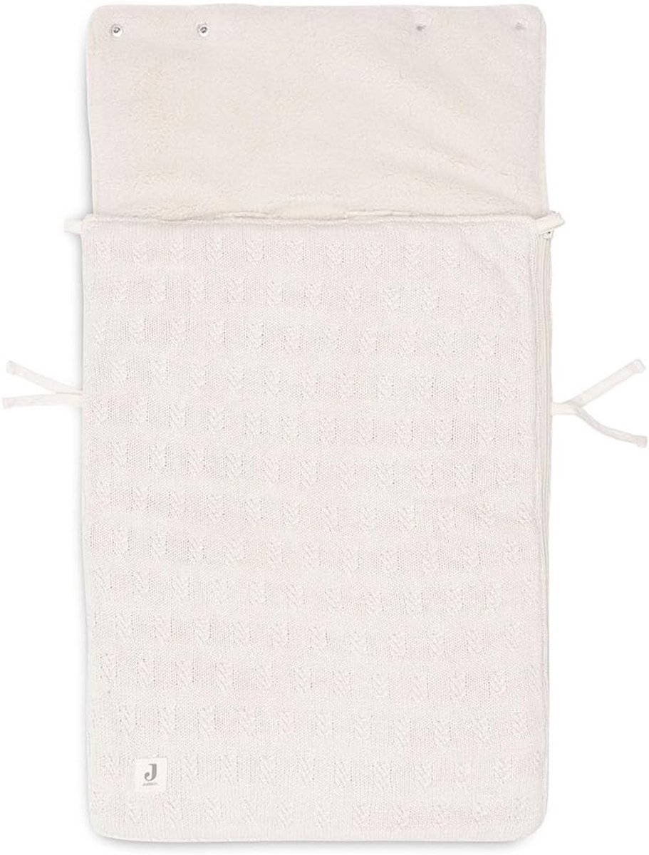 Universele Voetenzak Gebreid Katoen Fleece Voering voor Maxi Cosi en Kinderwagen - Licht Beige – foto 7