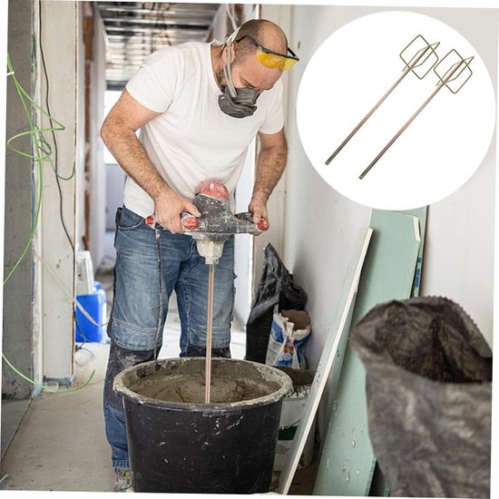 Mixstokken Elektrische Boor - Roerstaaf Grout Mixer - Verf Epoxy Mengen - Sterk Slijtvast Materiaal - 54x11.5cm - Goud — afbeelding 3