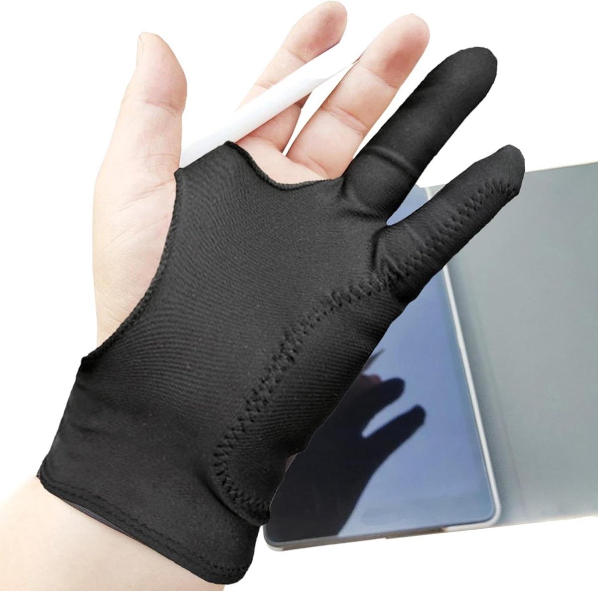 Tekentablet Handschoen - Kunstenaarshandschoenen Tekenen - Digitale Kunst - Anti-Vlek Anti-Touch - Universele Maat - Zwart
