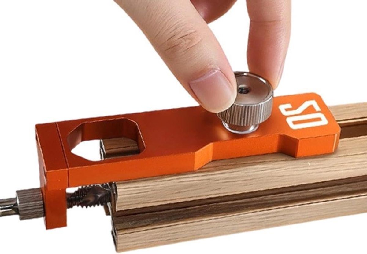 Boorgeleider Aluminium Profiel - Gat Positionering Hulp - Montagewerkzaamheden Uitvoeren - Lasergeëtste Referentiemarkeringen - 12 x 3.5 x 5 cm