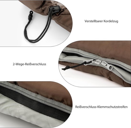 Dekenslaapzak 7°C Lichtgewicht voor Wandelen en Kamperen — afbeelding 4