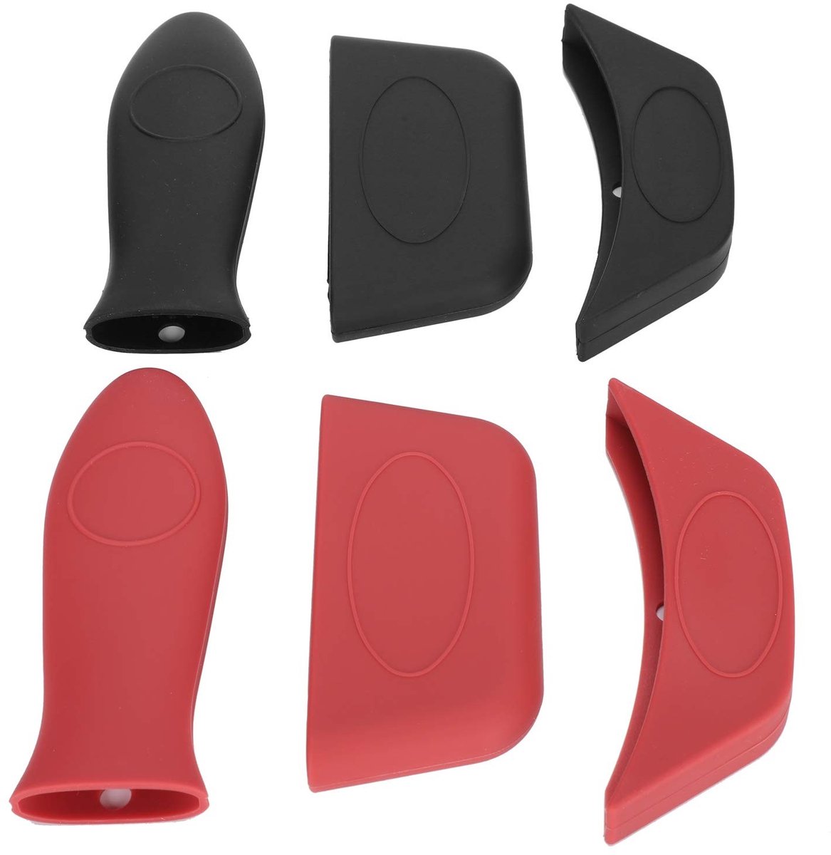 MTTproducts- Pannenlappen 6 Stuks - Siliconen - Hittebestendig - Anti-verbranding - Gietijzeren Koekenpan - Handgrepen Houders - Ovenhandschoenen