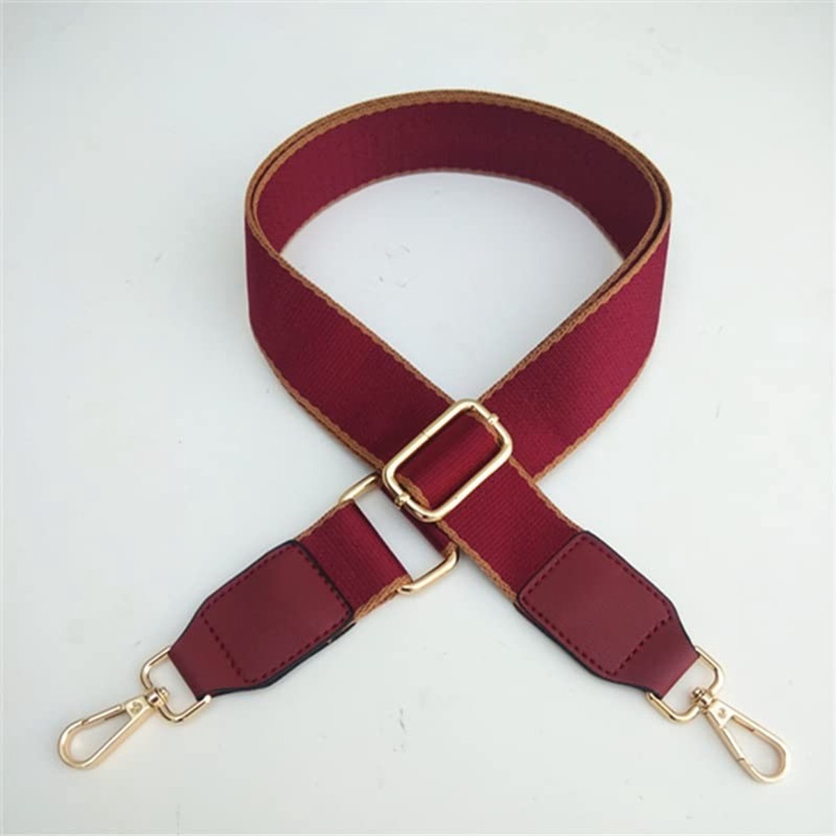 MTTproducts- Schouderriem 3,8 cm breed - Verstelbare Tasriem 80-130 cm - Schouderband voor Tas - Karabijnhaak - Duurzaam Katoen - Doe-het-zelf Accessoires