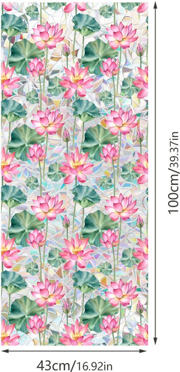 3D Regenboog Raamfolie- Anti-Inkijk - Isolerend & Zonwerend - 43x100cm – Statisch - Prisma Bejuweled EffectXCBL170