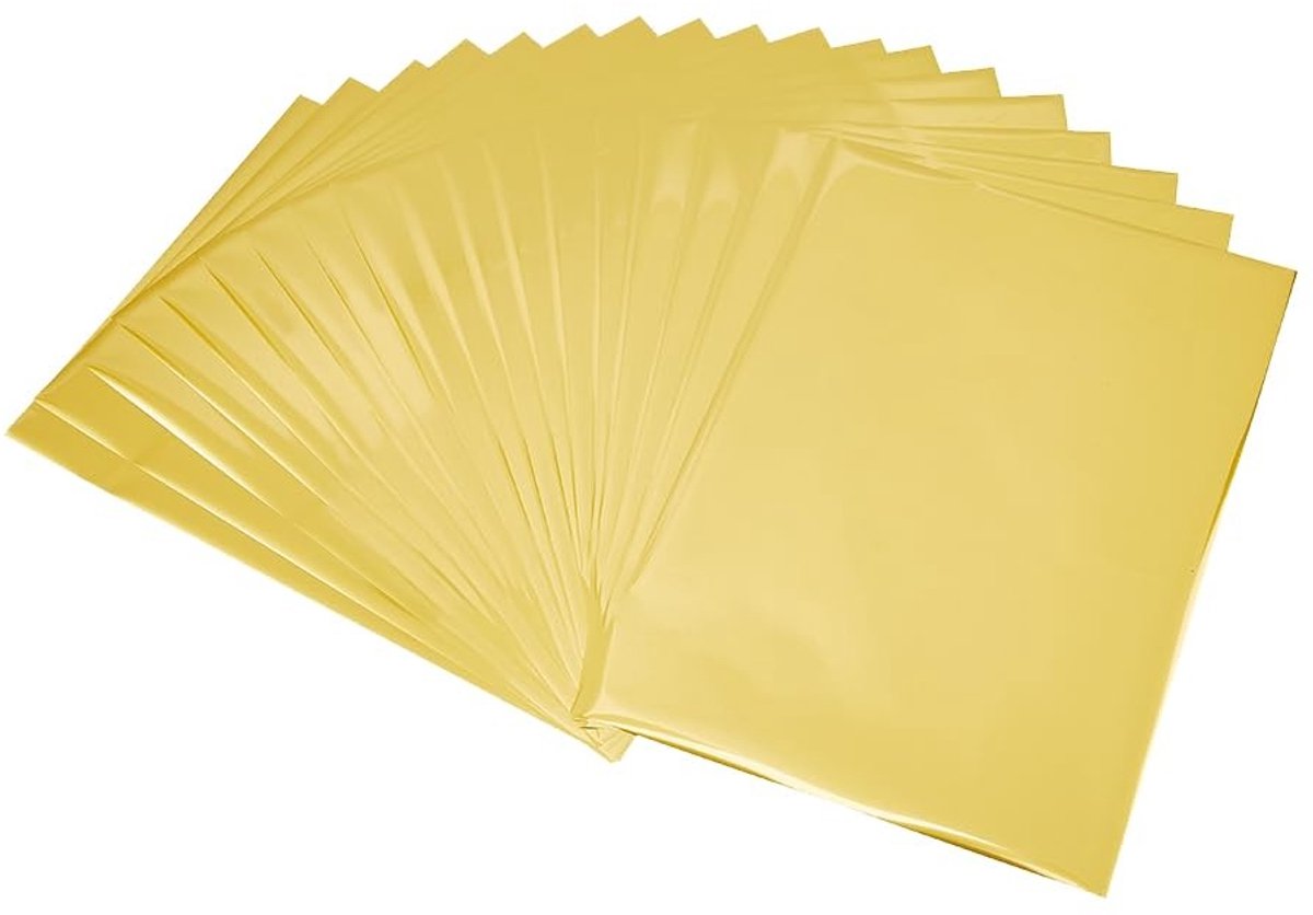 Dailygoods - Innovra - Dailygoods - Dailygoody - Reactief papier - Transferpapier - Perfect voor DIY - A4 formaat - Gouden folie - 50 vellen - Geschikt voor kaartdecoratie - Creatief pro