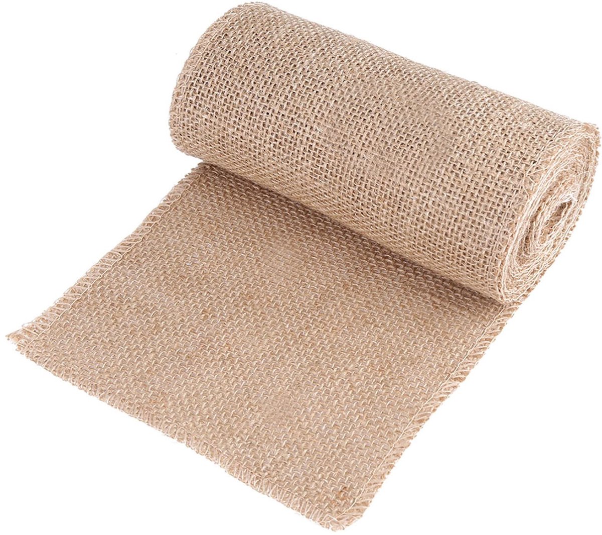 Dailygoods - Dailygoody - Rol zaklinnen - Jute band op rollen - Duurzaam en herbruikbaar - 15 cm breed - Decoratief voor bruiloft en kerst - Geschikt voor handwerk