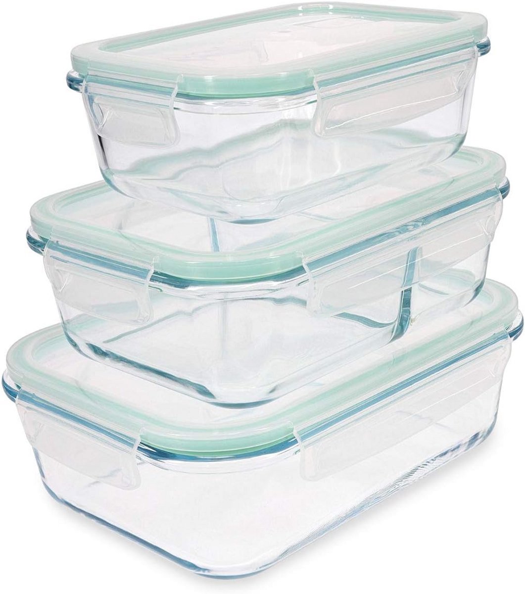 Meal Prep Bakjes Glas - Vershoudbakjes - Diepvriesbakjes - Met Deksel - mealprep