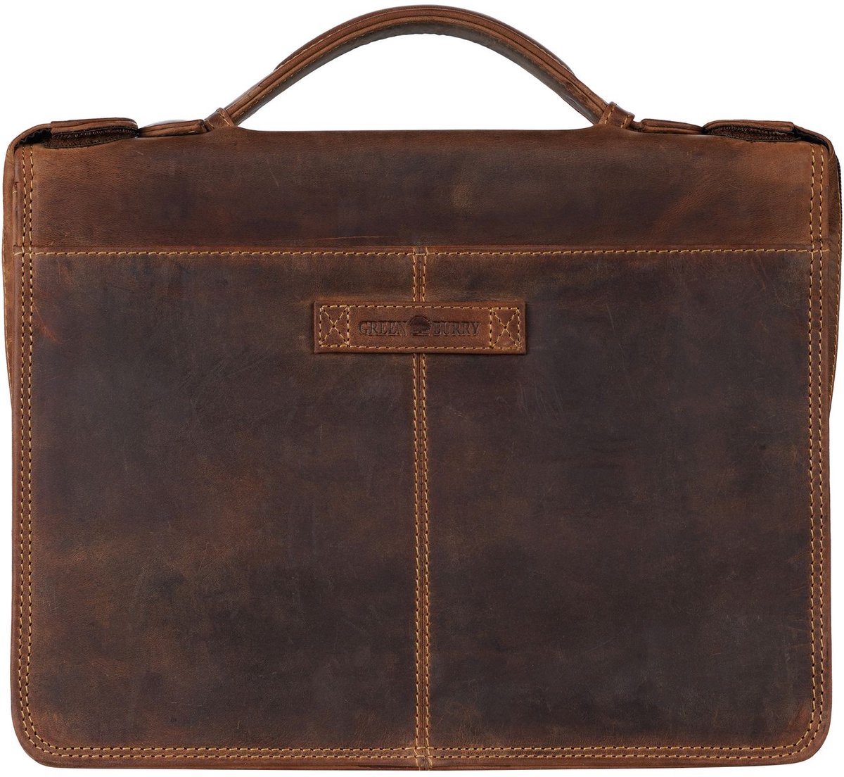 GREENBURRY schrijfmappen Vintage Business Planer A4 Brown bruine