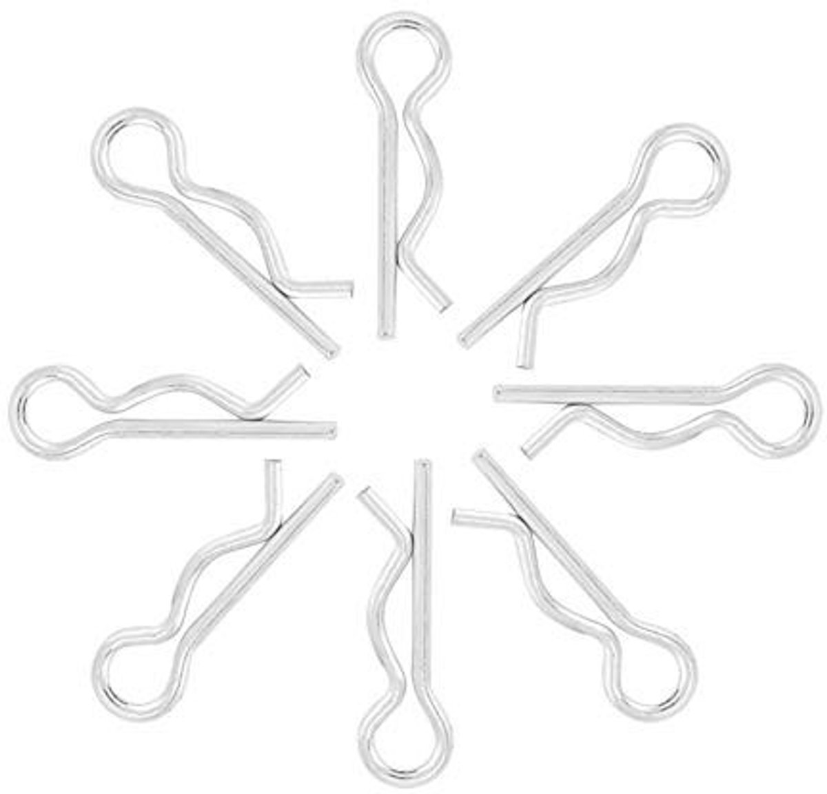 Dailygoods - Verzinkte R Type Splitpennen - Behoudende Clips - 50 Stuks - Industrieel Gebruik - Duurzaam Bevestigingsmateriaal - 18mm Clips - Huishoud