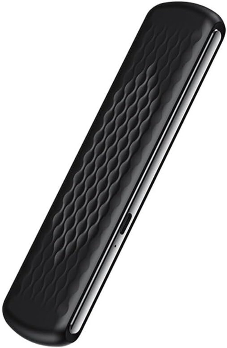 Compacte Bluetooth-luidspreker, draagbare draadloze soundbar, licht genoeg om onder een kussen te passen, muziekbox voor thuis, zwart.