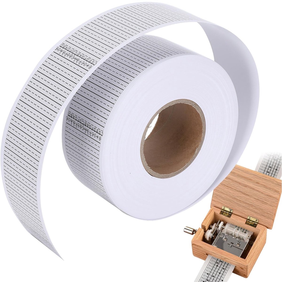 Dailygoods - DIY Muziekdoos Papieren Strip voor 15/30 Noten, 50 Meter